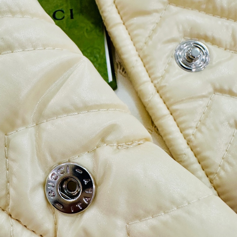 Gucci Chevron Marmont Quilted Belted Jacket - Picture 7 of 9